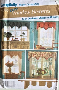 SIMPLICITY PATTERN 4656 VALANCE WINDOW TREATMENTS HOME DECOR UNCUT 2003 FF - Picture 1 of 2