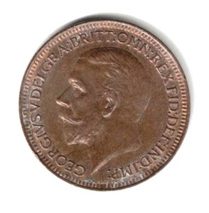 Moneda de farthing del rey Jorge V del Reino Unido 1932, circulada - Imagen 1 de 2