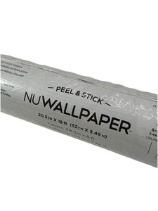 NuWallpaper NUS1412 Grey Woods Peel & Stick WallpapeR Gray 20.5" X 18' - Picture 1 of 6
