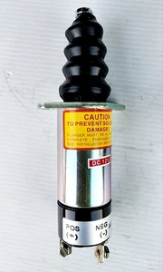 12V Woodard Stop/Shut Off Solenoid 1502-12D6U1B2S1A + - Picture 1 of 3