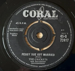BUDDY HOLLY PEGGY SUE GOT MARRIED 7" CORAL (1960) VG+ ROCK 'N' ROLL ENGLAND - Picture 1 of 3