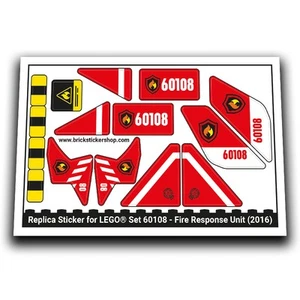 Replacement Sticker for Set 60108 - Fire Response Unit - Picture 1 of 2