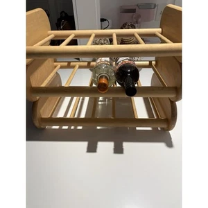 EUC 3 Stacking Wine Racks Wooden Hardwood Holds 15 Bottles Sturdy Classic - Picture 1 of 12