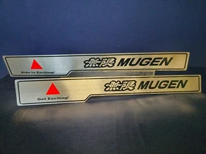 JDM Authentic Mugen AIRWAVE Metal Plates Super Rare Sills 2/4/5 Door Acura Honda - Picture 1 of 24