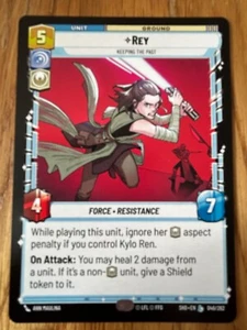 TARJETA LEGENDARIA STAR WARS ILIMITADA TCG SOMBRAS DE LA GALAXIA: REY - Imagen 1 de 1