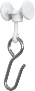 Curtain Track Roller Hooks - Curtain Rail Ceiling Gliders Set - Plastic Body and - Picture 1 of 7