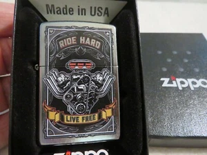 Sweet Ride Hard Live Free Engine Auto Enthusiast Zippo Lighter - Picture 1 of 2