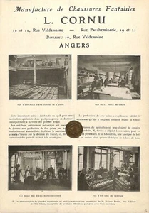 ANGERS ( 49 ) MANUFACTURE DE CHAUSSURES " L. CORNU " ADP 1925 - Foto 1 di 1