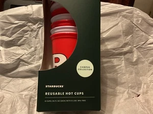 Starbucks RUTGERS University 6er Pack Reusable HOT Cups Campus Collection NEU! - Bild 1 von 3