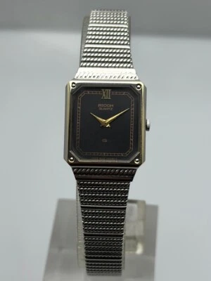 Reloj Pulsera Ricoh Cuarzo Esfera Negra KS-056053 Hecho en Japón Damas Foto 1 de 4