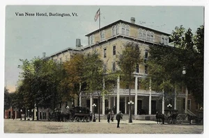 VAN NESS HOTEL : BURLINGTON VERMONT : POSTKARTE - Bild 1 von 2