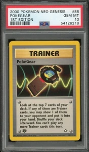 2000 Pokemon Neo Genesis 1st Edition #88 Pokegear PSA 10 Gem Mint - Picture 1 of 2