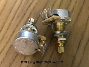CTS 250K Long Shaft Audio Pots NEW! (set of 2) - Picture 1 of 2