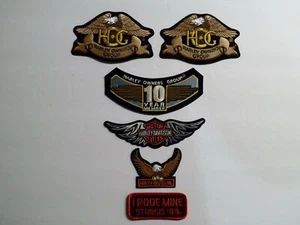 Harley Davidson Patch Lot of 6 Patches HOG 10 Year Rocker Eagle Wings Sturgis 09 - Picture 1 of 4