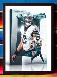 Framed PHILADELPHIA EAGLES NFL Poster JALEN HURTS - 84cm x 59.5cm x 3cm - Picture 1 of 4