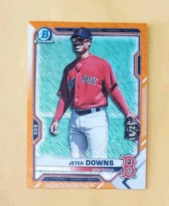 2021 Bowman Chrome Prospects Orange Shimmer Refractor /25 Jeter Downs #BCP-169 - Picture 1 of 4