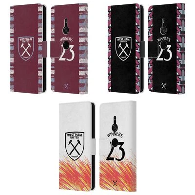 OFFICIAL WEST HAM UNITED FC 2023 WINNERS LEATHER BOOK CASE FOR SONY PHONES 1 - Image 1 of 4