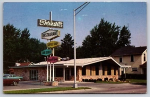 Everhart's Restaurant Bryan Ohio OH Roadside Chrome c1960 Postcard - Picture 1 of 2