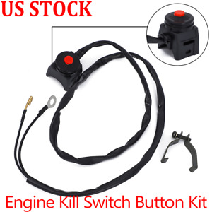 US Engine Kill Switch Button Kit for Kawasaki Suzuki KX60 KX65 KX85 KX80 DRZ400