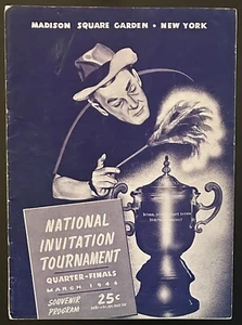 1946 NIT Quarter Finals Basketball Program-Kentucky Adolph Rupp Ralph Beard - Picture 1 of 6