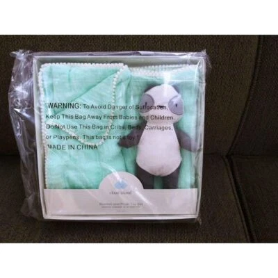 Manta y juguete de peluche Cloud Island de algodón verde menta para bebé nuevo sellado Foto 1 de 4