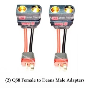 RCP-QS8 (2) QS8 FEMALE TO DEANS MALE ANTI SPARK ADAPTERS - Picture 1 of 20