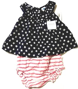 INFANT GIRLS OLD NAVY 2 PC. PATRIOTIC 4TH OF JULY OUTFIT SIZE 0/3 MO - Picture 1 of 1