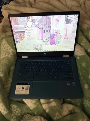 HP Chromebook x360 14” Pantalla Táctil 4GB RAM 64GB Excelente Estado Con Cargador Foto 1 de 4