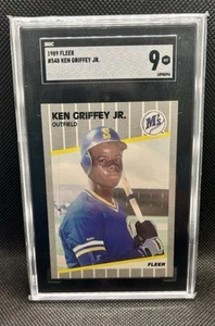 1989 Fleer KEN GRIFFEY JR. #548 ROOKIE RC Mariners HOF - SGC 9 MINT - Picture 1 of 2