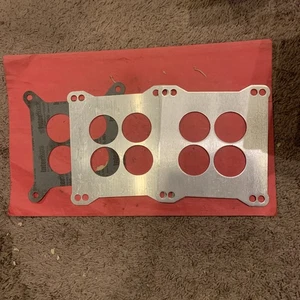 1 3/4" X 060" 4 Hole Aluminum 4150 Holley Carburator Spacers + gasket Isolating - Picture 1 of 4