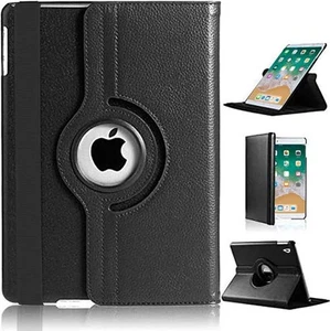 iPad Cover 6th 5th / Air 1 2 Generation 9.7" Black 360° Rotating Case / Cover - Picture 1 of 1