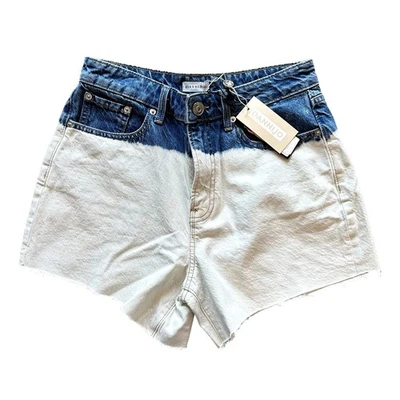 NWT GIANNI BINI High Rise Cut Off Denim Shorts Size 29 Casual Indie Classic Chic - Image 1 of 4