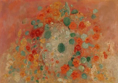 Nasturtiums : 1905 : Odilon Redon : Archival Art Print - Image 1 of 2