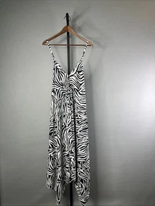 Mono Harén World Market para Mujer L/XL Negro Blanco Bolsillos Estampado Animal - Imagen 1 de 6