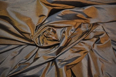 100% Silk Dupioni Brown Drapery Sewing Fabric Home Decor Costuming S6 - Image 1 of 4