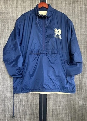 Chaqueta De Colección Reversible Champion Notre Dame XL Media Cremallera Azul Nylon Dorado Poliéster Foto 1 de 4