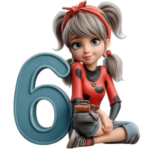Miraculous Number 6 Vinyl Car Decal Sticker – Waterproof & UV-Resistant - Picture 1 of 1