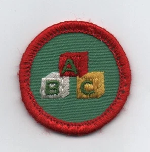 Tending Toddlers, Junior GS Proficiency Badge, Plastic Gauze Back (1980-91) - Picture 1 of 1