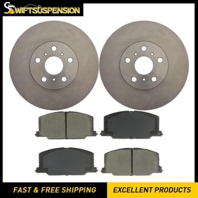 Kit de pastillas de freno delanteras y rotores de disco para Toyota Camry 1988 1989 1990 1991 Foto 1 de 4