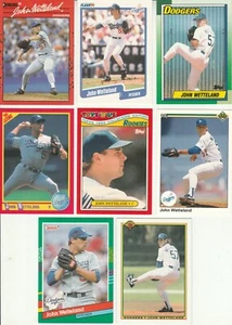 Huge 50 + JOHN WETTELAND different card lot 1990 - 2001 Dodgers Yankees Rangers - Picture 1 of 7