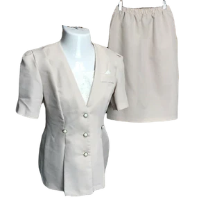 Set top e gonna vintage Jenny Classy ~ taglia 8 ~ rosa chiaro ~ lunghezza ginocchio - Foto 1 di 8