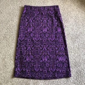 Vintage 90s Y2K Skirt Size 6 Purple Paisley Maxi Faux Wrap Boho Fairy Whimsigoth - Picture 1 of 5