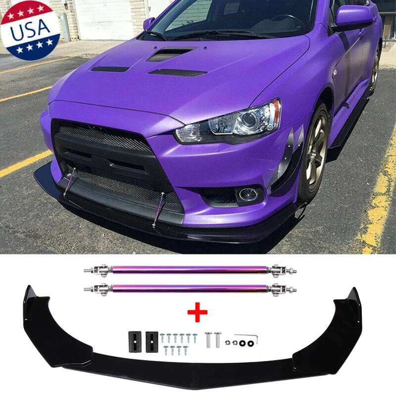 适用于三菱 Lancer Eclipse 前保险杠唇锅分离器 + 支柱杆杆 — 第 1/4 张图片