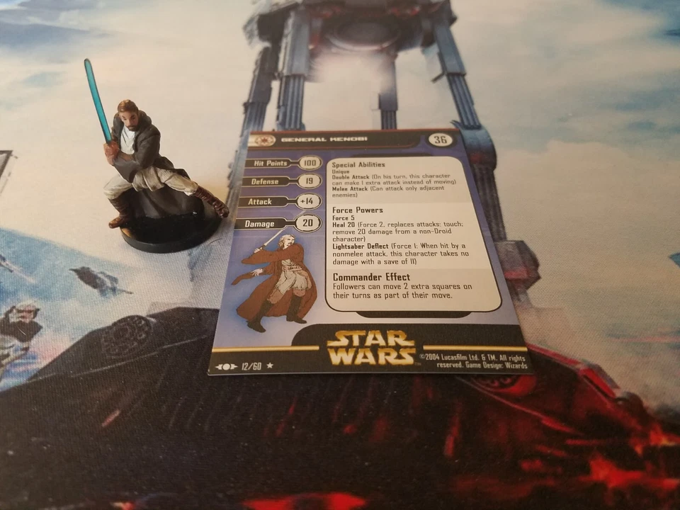 Star Wars Miniatures Clone Strike 12 General Kenobi Foto 1 de 1