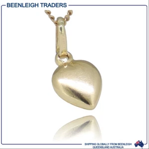 Yellow Gold HEART CHARM Guaranteed Genuine 9ct 9k Gold - Picture 1 of 10