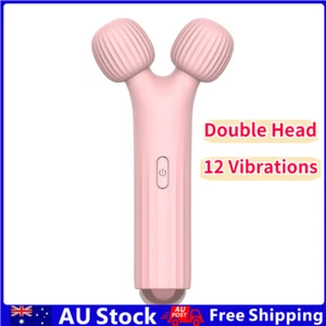 3D Double Head Roller Massager 12 Vibrations Body Massage Wand Muscle Pain Relax - Picture 1 of 12