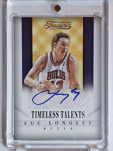 2013 Panini Timeless Treasures Luc Longley #16 AUTO Talents Signature - Rare - Picture 1 of 3