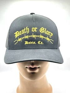 Death Or Glory Black SnapBack Hat. Davis Ca. New. - Picture 1 of 5