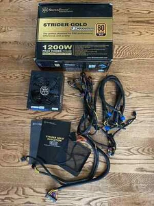 SILVER STONE SST-ST1200-G 1200W STRIDER GOLD 80 PLUS GOLD POWER SUPPLY - Picture 1 of 2