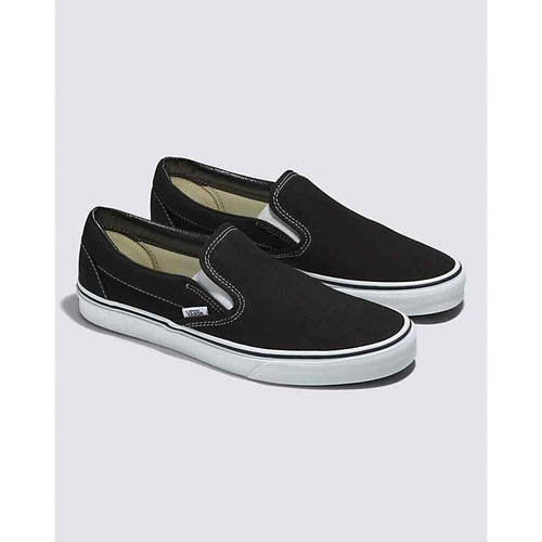Vans Classic Slip on Nero Sneaker in Tela Unisex Bambino Taglia 13.0